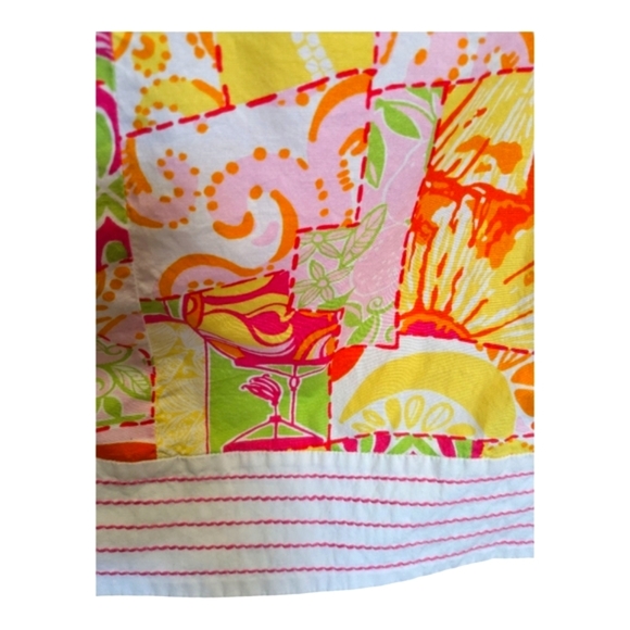 Lilly Pulitzer Bowen Strapless Sun Dress Pink Yellow Size 2 - Picture 4 of 6